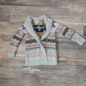 Cat & Jack Fair Isle Open Front Cardigan